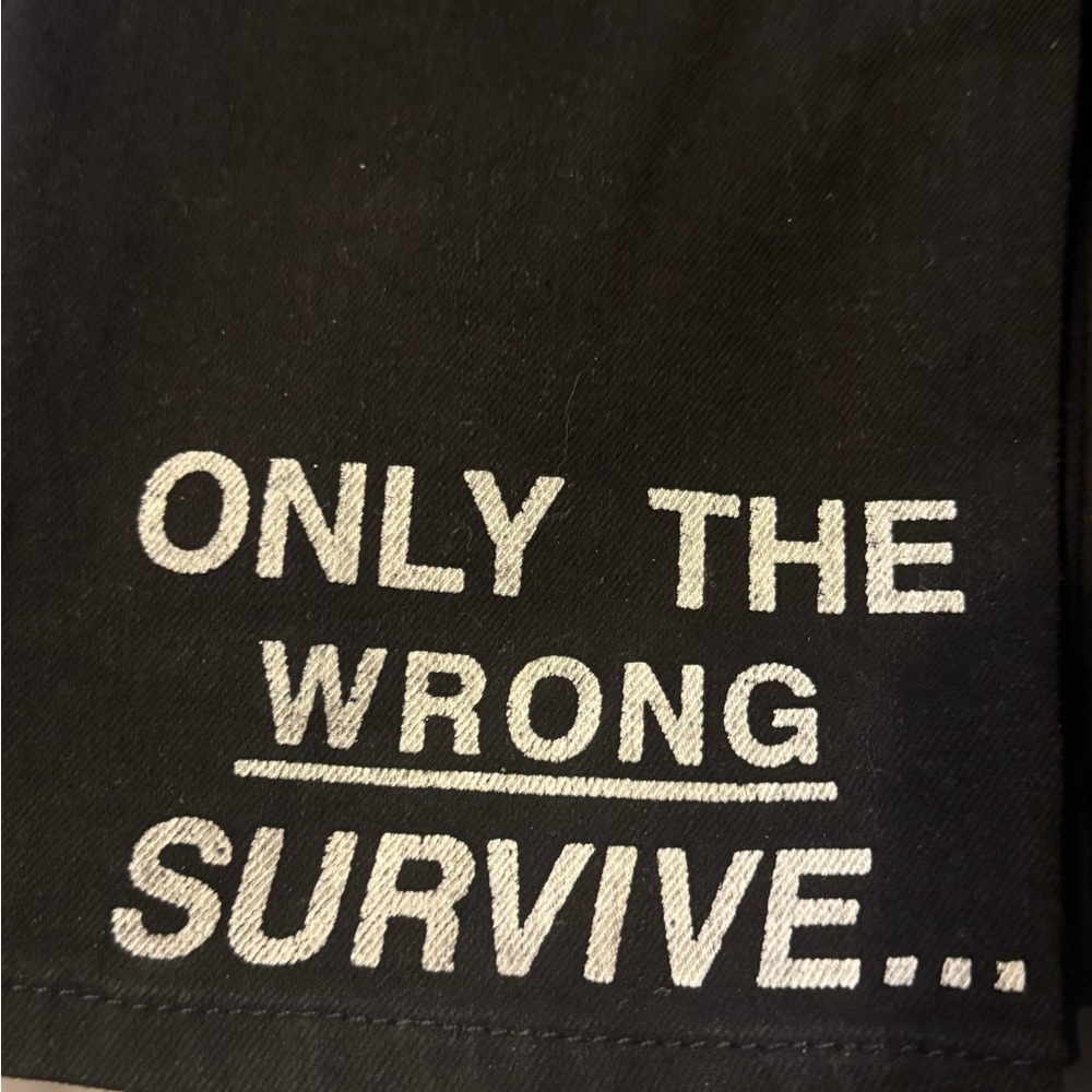 Ksubi Black Skinny Jeans with White Text
